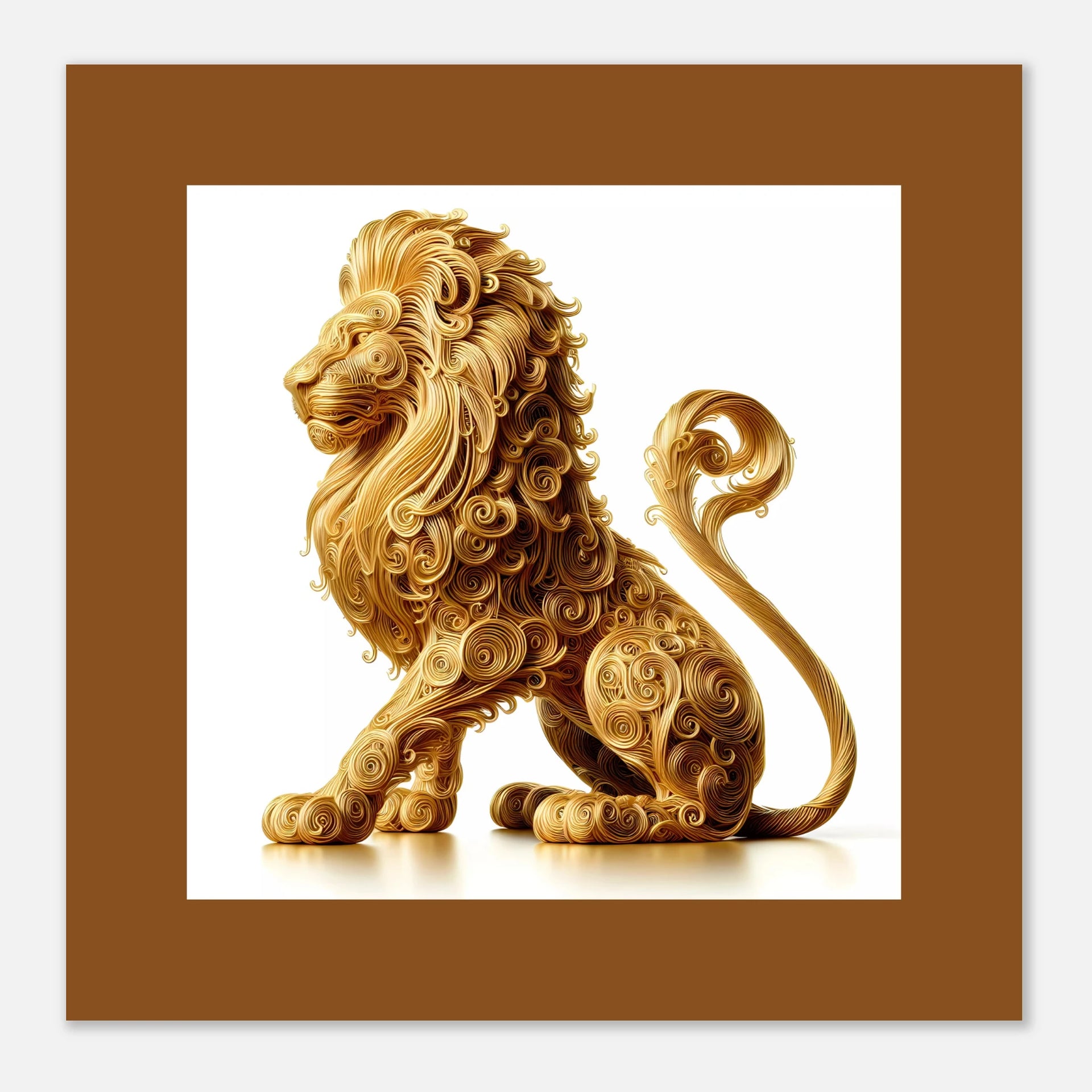 Golden Lion Wall Art Print - No Frame/Print Only – Davis & Bradshaw